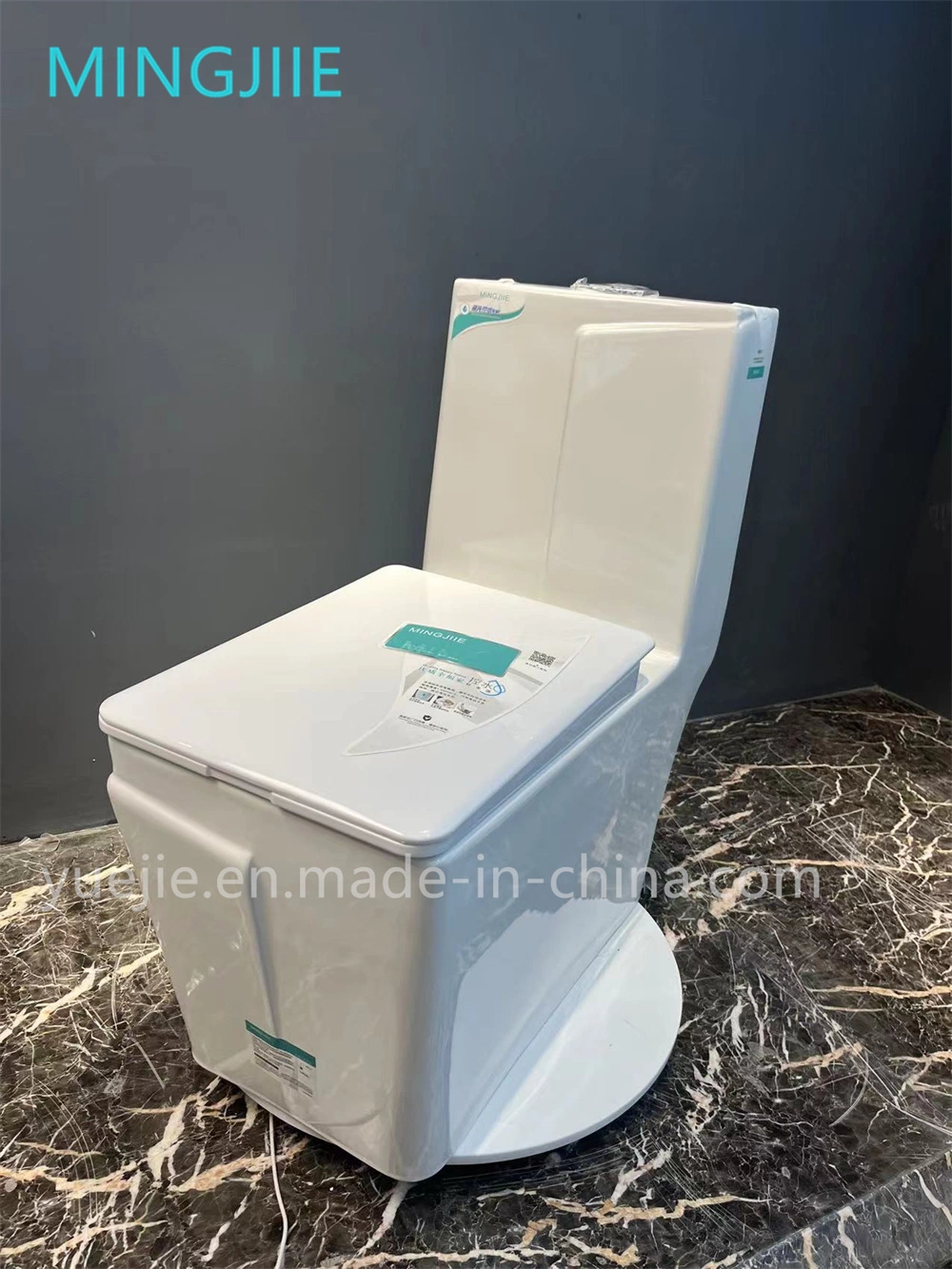 Sanitary Ware Water Closet Bathroom Ceramic Square One Piece Washdown Toilet